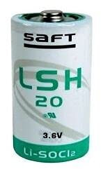 Maxxistore - Saft Batteria Lithio Litio Porta Blindata Torcia - 3,6 V 13Ah - LSH20 - ER34615M