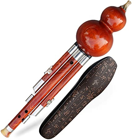 Hulusi C Down B Key Redwood Cucurbit Musikinstrument Geeignet Für Anfänger Von Erwachsenen Und Kindern Exquisite Verpackung (Color : Brown, Size : B-Flat)
