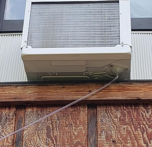Magnetic Universal Window Air Conditioner Drain Kit Patented AC Drip Line Condensate Hose Funnel Connector Fitting with Clear Tubing for Window AC and Mini Split Units (10ft Kit)