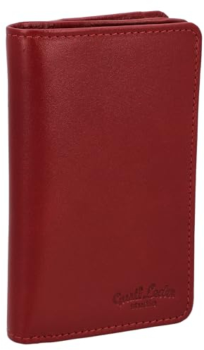 Gusti Portefeuille Beckett Petit Porte-Monnaie Femmes Vintage Rouge Cuir