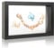 DeCoro PrimeDecor Schweberahmen | 3D-Bilderrahmen | Objektrahmen „Lea'' 20 x 30 cm schwarz, weiß, gold