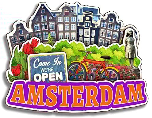 Amsterdam Netherlands Fridge Magnet Wooden Collection 3D Wood Handmade Travel City Souvenirs Fridge Magnet Home Decoration Gift -5