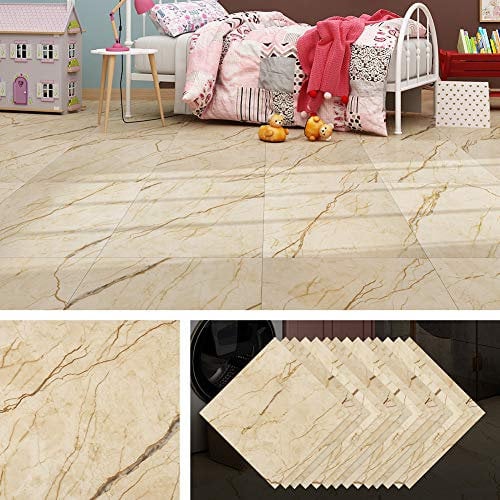 Livelynine Fliesenaufkleber Schachbrett 30x30 Klebefliesen Badezimmer Wasserfest Fliesenfolie Boden Wohnzimmer Fliesenaufkleber Küchenrückwand PVC Bodenbelag Fliesenoptik Vinylboden Flur, 4 Fliesen