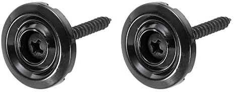 PATIKIL Guitar String Tree Retainer 18.5x8.65mm Black with Screws for Bass Guitar Hardware Part Accessory 2pcs