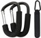 GTIWUNG 3 Stück Karabiner Kinderwagen, Mummy Clip, Buggy Haken mit Schwamm, kinderwagenhaken, Aluminiumlegierung Kinderwagen Befestigung für Handtaschen, Universale Passform