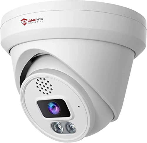Anpviz 8MP PoE IP Kamera Outdoor mit Personen/Autoerkennung, 2-Wege Audio, Überwachungskamera Aussen mit Flutlicht, 30m Farb & IR Nachtsicht, Micro SD-Kartensteckplatz, IP66, Kein Netzteil