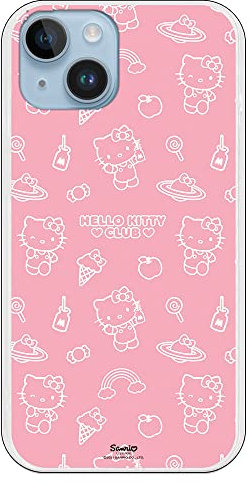 Personalaizer Schutzhülle für iPhone 14 Plus, Motiv Hello Kitty Patron auf Rosa