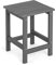 COSTWAY Outdoor Side Table, All Weather HDPE Adirondack Table Garden Coffee Table, Square/Round Small Patio End Tea Table for Balcony, Backyard, Lawn and Poolside (Square, Grey)