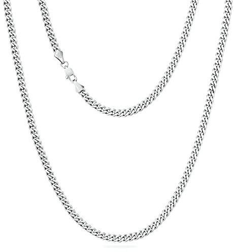 KRKC&CO 3/4/5 Gold Chain Men's Necklace 18K Gold Plated/White Gold, Miami Cuban Link Chain for Men, Hip Hop Thick Curb Chains