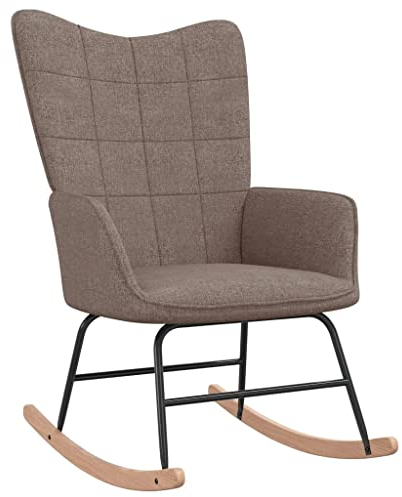 INLIFE Schaukelstuhl Taupe Stoff,10kg,328016
