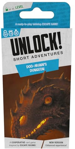 Space Cowboys Age 10+ | Unlock! Short 4 - Doo-Arann's Dungeon | Card Game | Ages 10+ | 1-6 Players | 30 Minutes Playing Time