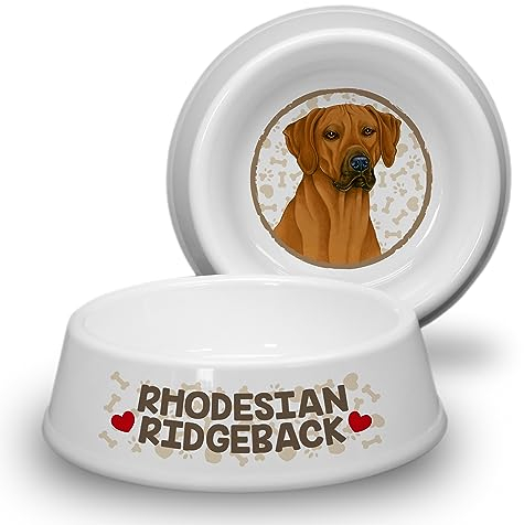 Rhodesian Ridgeback - ABS Hundenapf Ø 21cm. Rutschfester Futternapf, Trinknapf, Fressnapf, Wasserschale, Haustierschüssel. Praktisch, Robust, Langlebig.