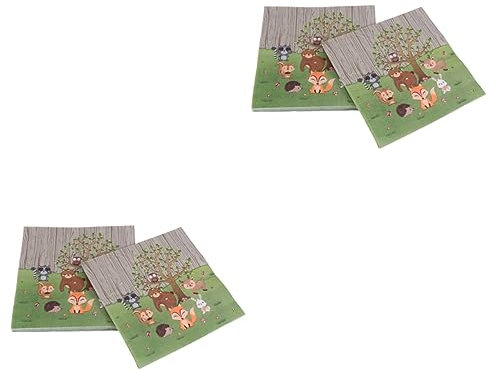 Healeved 40 Stk Einweg-papierservietten Geburtstag Servietten Feiertags-dinner-party-zubehör Weihnachtsservietten Tischdekoration Für Weihnachten Tischgesellschaft Pappbecher Papierfach