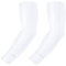 COOLOMG Mangas de compresión antideslizantes para bicicleta, voleibol, baloncesto, para mujer, hombre, niños, 1 par, color blanco, M