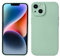 LOOKSEVEN For iPhone 15 Case, Green Silicone TPU Rubber Back Cover Case Compatible for iPhone 15 (6.1 inch)