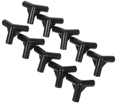 IWOWHERO PE-Kunststoff-Überdachungszelt-Befestigungsset 8.0 schwarz 3-Wege-Zeltverbinder für einfache Montage