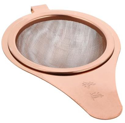 Ciieeo 304 Stainless Steel Tea Infuser Filter Rose Gold Finish Mesh Tea Strainer for Home and Travel Brewing
