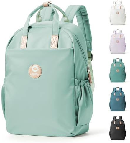 HYC00 Schulrucksack Damen Tagesrucksack Schultaschen College Rucksack Causal Travel Daypack Schulrucksack Teenager Mädchen Rucksack Damen Schule Bookbag 14 Zoll Laptop Rucksack für Reisen,Hellgrün