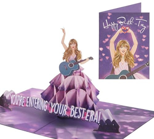 LOMSIOY TS-Singer-Geburtstagskarte, 3D-Pop-up-Einladungen zum Geburtstag, Singer-Ära-Geburtstag, faltbarer Stil, tolle süße Geburtstagsgeschenke für Frauen-Fans