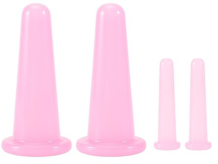 Lonrtesw Manufatto per La Coppettazione Del Viso nel Silicone Naturale Spinta un Olio Shujing Aspirazione Viso Artefatto Rosa