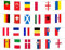 AOMAIGAD 2 Pièce Drapeaux Euro Guirlandes 2025,24 Drapeaux de pays,24 Pays Européen Banniere Chaîne Décorations,Guirlande Drapeau Décor pour Club Bar Jardin 16m(2 Pièce,20 x 30 cm)