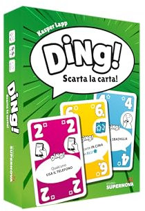 Studio Supernova - Ding - Kartenspiel, Partyspiel mit viel sozialer Iteration, 2-7 Spieler, 8+, italienische Ausgabe