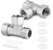 ERGAOBOY 2 pezzi 304 in acciaio inox 3 vie Left&Top 2 estremità flessibile mobile Tee connettore, 3/4 maschio T adattatore raccordo dado Unione per spruzzatore, valvola ad angolo, braccio doccia