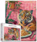 Tiger Dining Pictures Jigsaw Puzzles für Erwachsene,1000 Teile,Tier Essen Leckere Nudeln Trinken Rotwein Puzzle,Geburtstagsgeschenke,Multicolor DIY Puzzles für Dekor,Perfekte Spiele Abende