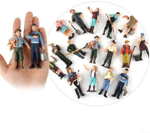 Detailgetreu bemalte Figuren für Modelleisenbahnen, perfekte Ergänzung zu Ihrem Zugmodell-Layout (ZQ380)