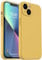 CASELIVE for iPhone 13 Case, Liquid Silicone Case with [Tempered Glass Screen Protector] Full Body Shockproof Soft Anti-Scratch Microfiber Lining Phone Case for iPhone 13 6.1 inch(Yellow)