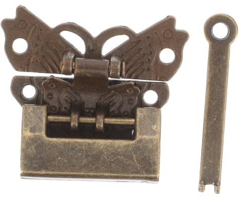 Artibetter 3pièces Coffre à Bijoux Avec Serrure à Vintage Verrou Décoratif Pour Valises Et Petits Meubles Style Chinois Antique