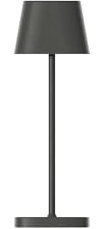 blomus Mobile LED Leuchte -KODU- | Mobile Akku Tischlampe aus Aluminium | Farbe Granite Gray | Ø7 x 20H cm | 3 Lichtfarben | Dimmbar per Touch | IP65