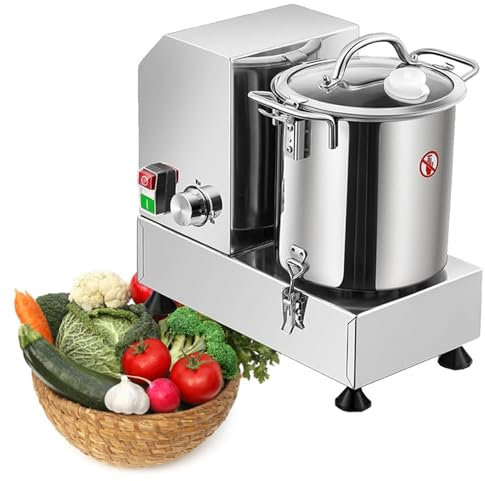 DPLXFPP Electric Vegetable Meat Grinder Blender Cutter, 6/9/15L Commercial Meat Vegetable Food Processor1200/1800W, Electric Onion Cabbage Grinder Blender Cutter,6L