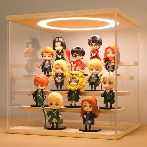 Acryl Vitrine / Schaukasten / Display Case für Modellautos, Figuren, Sammlerstücke | mit LED Beleuchtung (5-Stufen, 30x28x30 cm)