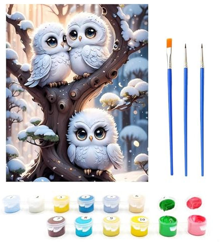 Peinture Numero Adulte Enfant, Tableau d'art Cadeau Enfant 6 7 8 9 10 Ans Peinture, Enfant Tableau a Peindre Avec Pinceau Pigment Acrylique, Cadeau Anniversaire, Cadeau De Noel
