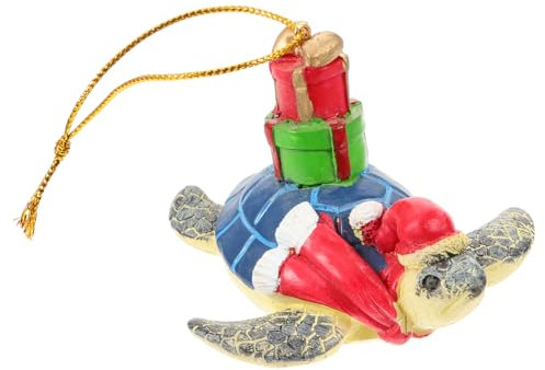 CHILDWEET Weihnachtsschmuck Schildkröte Resin Handgefertigt Hängedekoration Weihnachtsbaum Tür Fenster Weihnachtsdekoration Zuhause
