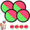 DONGSZQ Balle Raquette Scratch Jeux, Capture Raquettes Balles Jeux avec 4 Pagaies et 4 Balles, Jeu Catch Ball and Toss, Jeu Catch Ball et Toss, pour Famille Extérieur Sports Enfant de 3 à 12 Ans