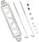 BLMHTWO Battery Hold Down Bracket, Aluminum Alloy Battery Tie Down Bracket Holder, Car Battery Holder Set for Car Battery Mount Bracket Hold Lock Accessories(Silver)