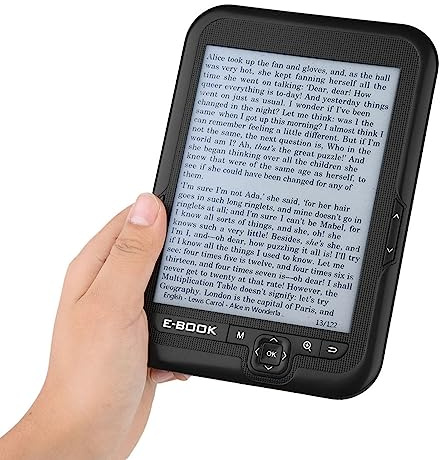 E -Book -Leser, 6 -Zoll -Ereader mit Elektronischer Tintenbildschirm, 29 Sprachen, Lange Akkulaufzeit, Einstellbarer Frontlicht, Leicht und Kompakt, Hörbücher