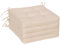 Outsunny Conjunto de Cojines para Sillas de Comedor 42x42x5 cm Juego de 4 Piezas Cojines para Sillas de Jardín Impermeable con 2 Amarres de Fijación Crema