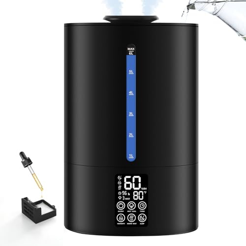 Humidifiers 6L for Bedroom Large Room Home Cool Warm Humidifier for Plants Desktop Humidifier Essential Oil Diffuser Quiet Humidifiers