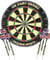 Professional Tournament Dartboard, Competition Quality Sisal Board with 6 Steel Darts