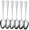 TOPPERFUN 6Pezzi Cucchiai da Tavola Acciaio Inossidabile Design Ergonomico Insalate Dolci e Buffet Versatile per Uso