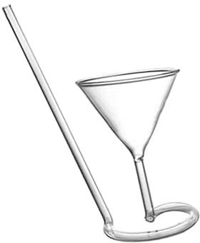Unique Pipe Shaped Design Cocktail Glass Cup Drinking Straw Festival Celebration or Everyday Fun