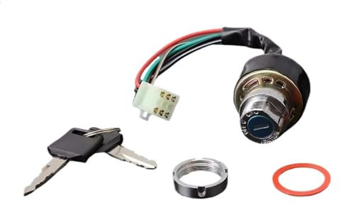 LIDWF Interrupteur allumage Moto Interrupteur d'allumage 3 Positions 6 Fils pour Scooter VTT Motocross Kart