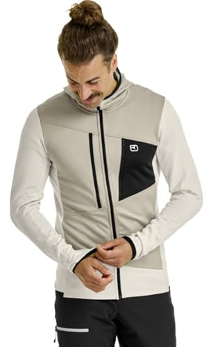 FLEECE GRID HOODY M C: weiße Kreide S: XL