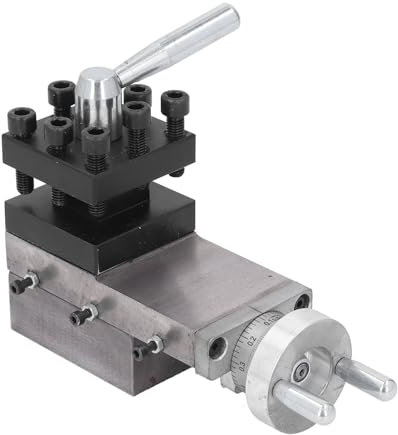 FTVOGUE Mini Lathe Tool Holder Slider, Mini Lathe Tool Holder Slider Cast Iron Vice Clamp Slide Square Slide Compound, Accessories