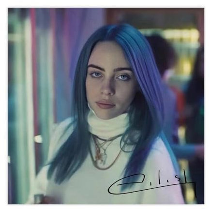 VZURF Poster sur toile Billie Eilish - Personnages classiques, acteur, chanteur, célébrité, athlète célèbre - Décoration pour chambre à coucher, bureau, chambre - 30 x 30 cm