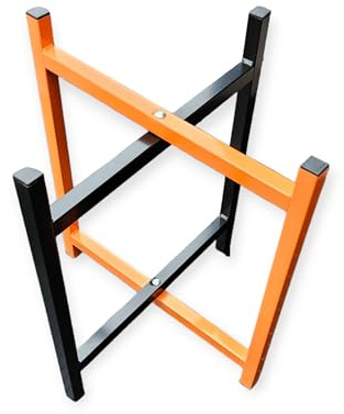 Bricky's Buddy 750mm Spot Board Stand – Foldable Orange & Black Mortar Board Support with 4 Plastic Feet Inserts for Bricklaying & Plastering