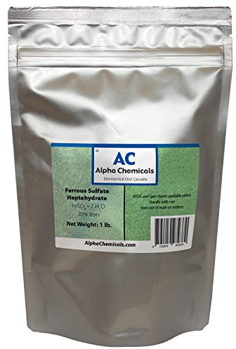 Ferrous Sulfate Heptahydrate - FeSO4*7H2O - 20% Iron - Very Soluble - 1 Pound
